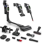 Bosch Unlimited 10 Cordless Stick Vacuum Cleaner - 2 Batteries Included, Up to 140 Min Total, Bendable Tube, Fast Charger, Pet Hair, Hard Floors and Carpets, 7 Accessories, Dark Cream