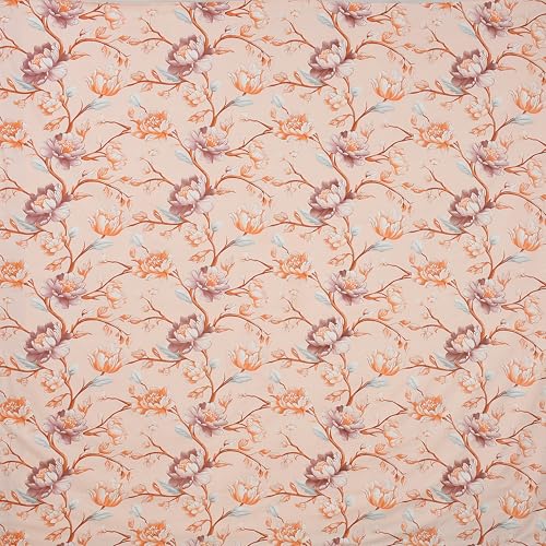 Image of Castiqa Elastic Fitted Supersoft Premium Polycotton 200TC Super King Size 108x108Inch Jointless Bedsheet with 2 Pillow Covers (Peach, Super King 108x108inch (12 inch Mattress))
