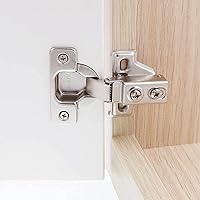 Vista 3 de DecoBasics Bisagras de gabinete de cierre suave superpuestas de 5/8 pulgadas para armarios de cocina (50 unidades) - Bisagra de puerta de gabinete