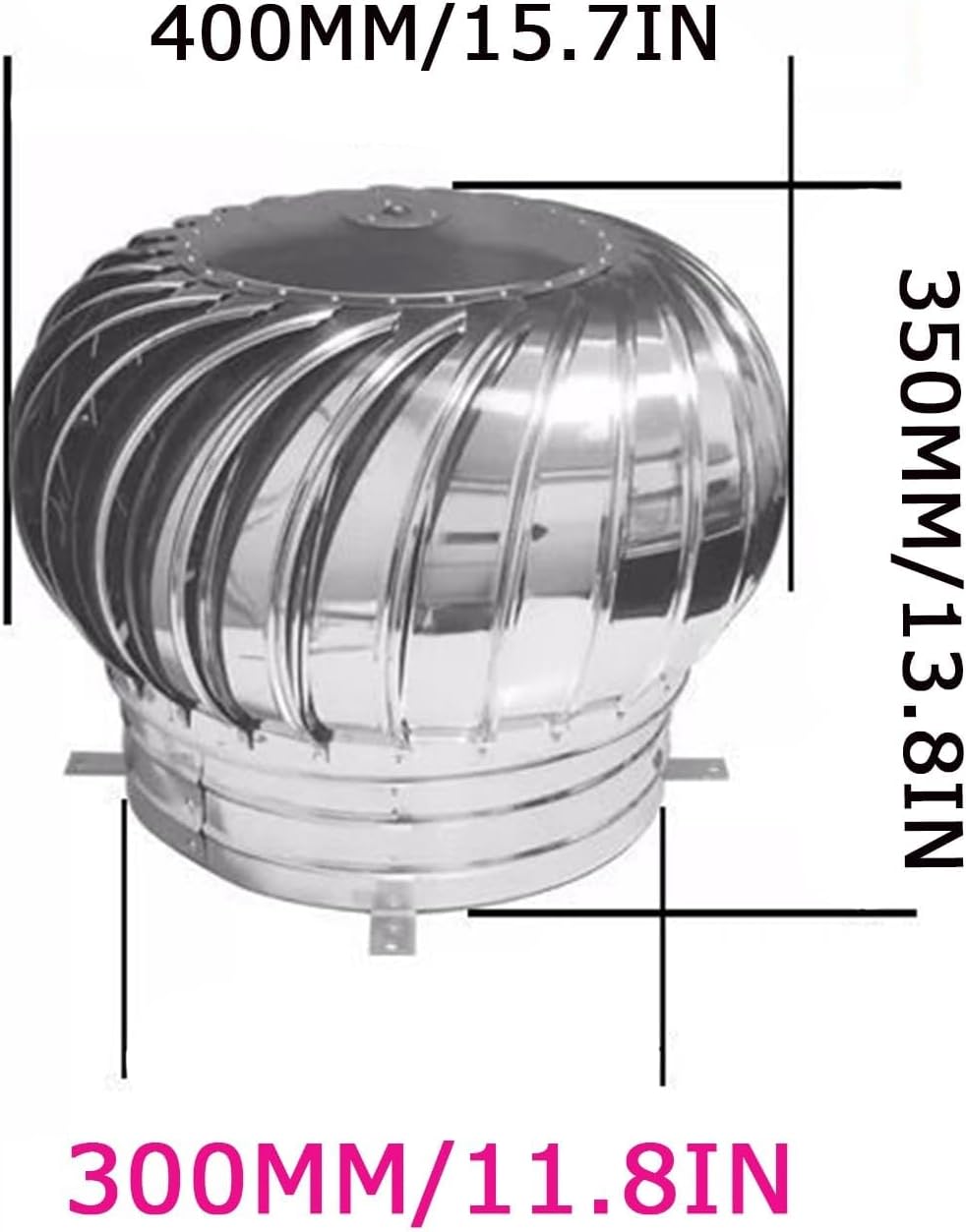 Cap Vent Round, Roof Ventilator, External Extractor Wall Dryer Vent Cap, Stainless Steel Louver Grille Cover, DIY Easy Vent Hookup Kit, for Ventilation and Exhaust