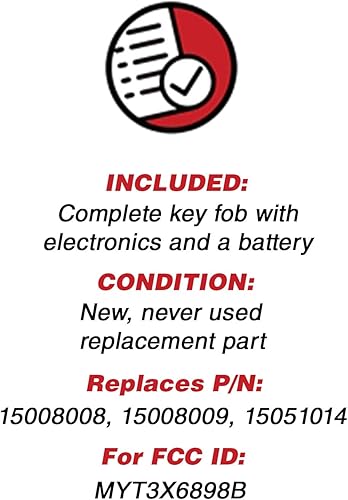Miniatura 3 de KeylessOption Llavero remoto de entrada sin llave para Chevy Trailblazer GMC Envoy paquete de 2
