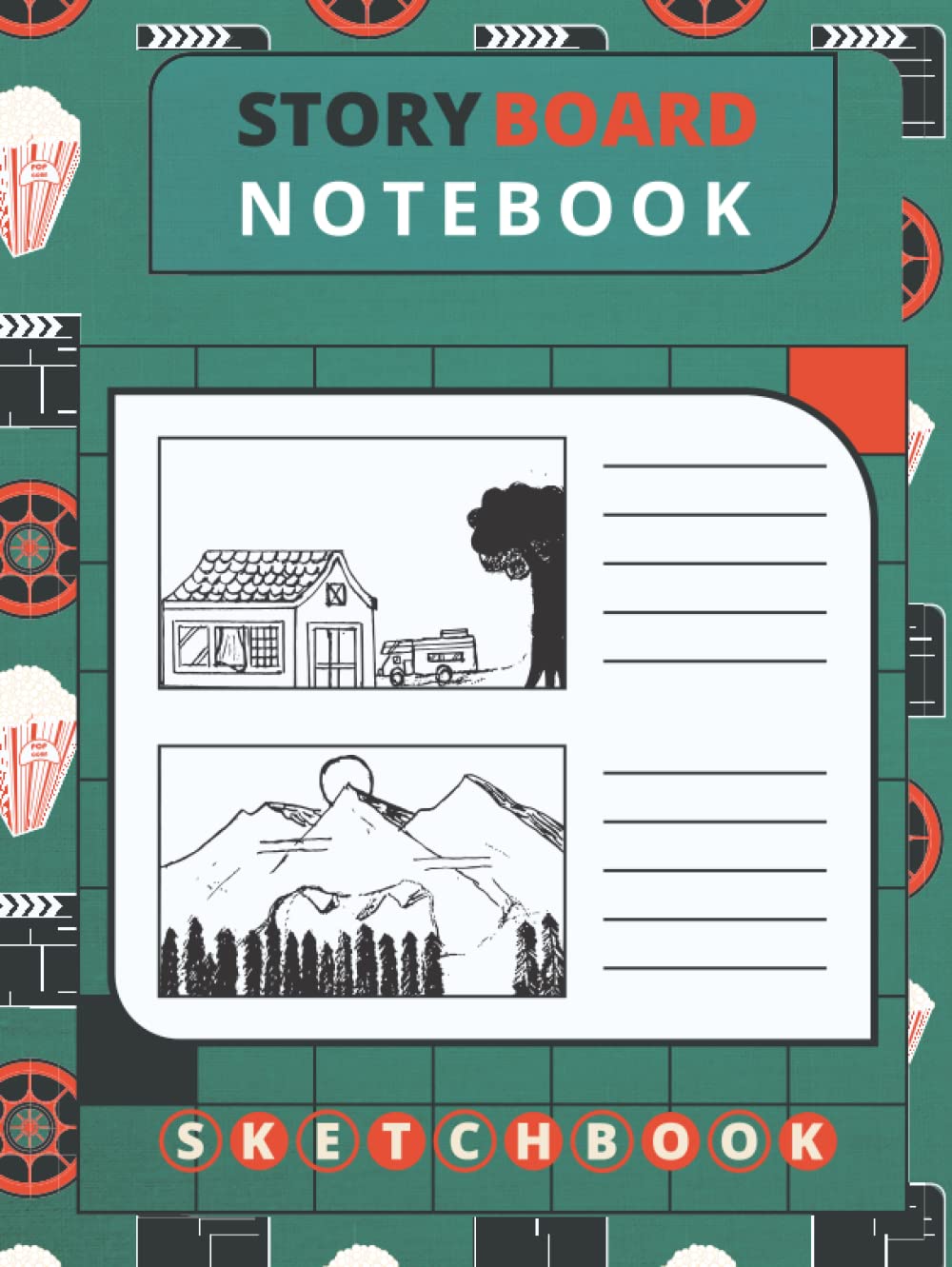 Independently published Storyboard Notebook Sketchbook: Professional Creative Blank Storyboard Sketchbook Template Hardcover 16:9 Panel Pages and Layouts for Storytelling ... Advertisers Creative Artists 200 Pages