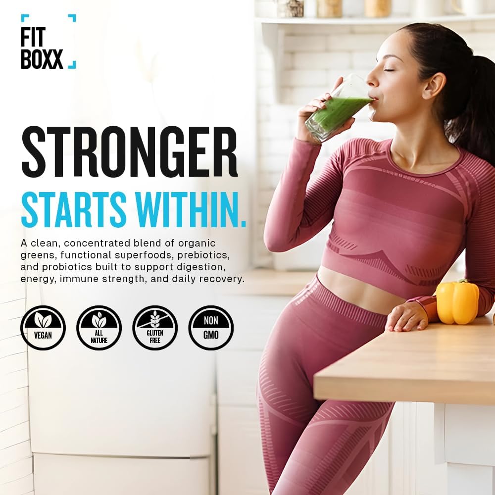 VitalMatrix Greens - Organic Greens Powder with Prebiotics, Probiotics & Adaptogens - Gut Health, Energy & Immunity Support - Natural Citrus Punch - Vegan, Non‑GMO (Month Supply) - Image 5