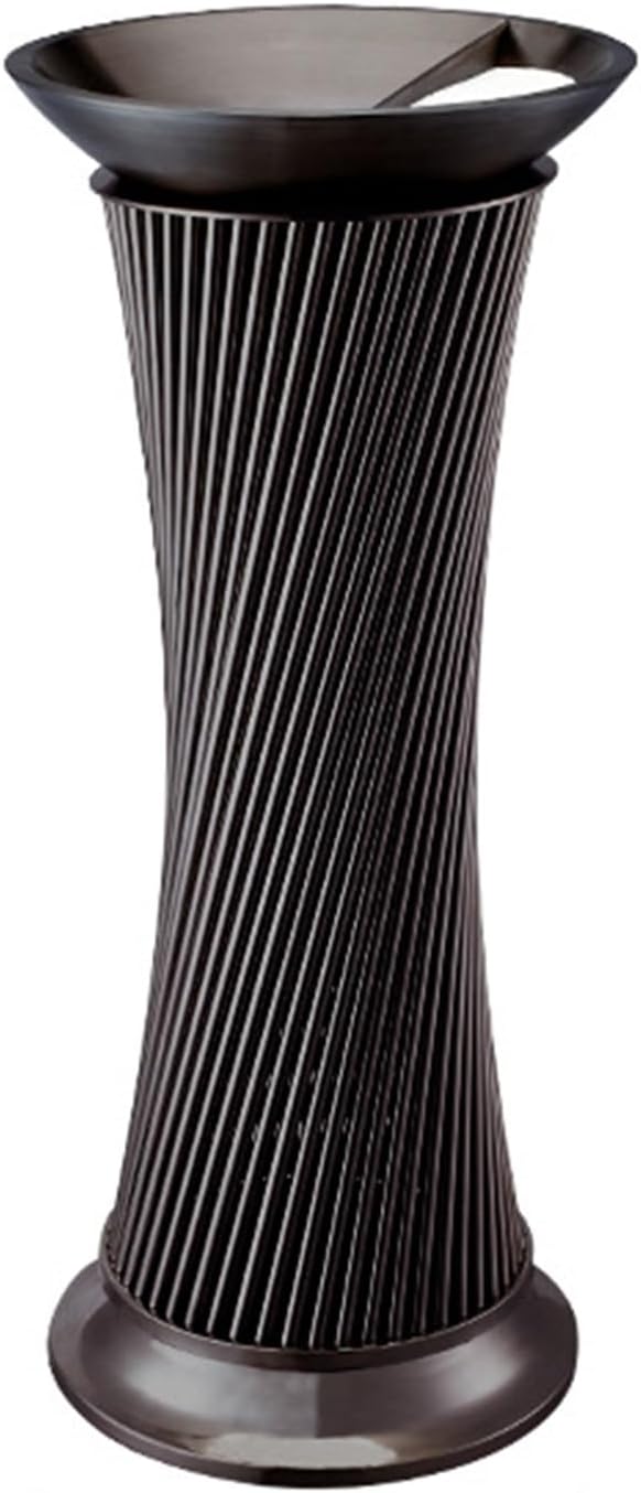 Outdoor Standing Ashtray, Stainless Steel Heavy Duty Ash Cans, Smoking Cigarette Butt Receptacles, Metal Standing Ashtray for Patio, Offices, Home, Restaurants, Backyard(Black)