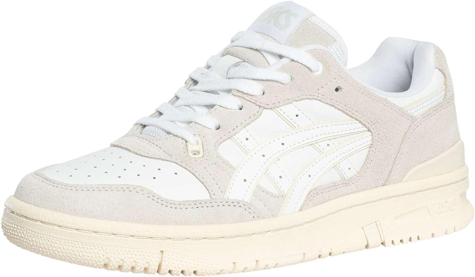 Amazon.com | ASICS Men's EX39 Leather Suede Trainers, White/White