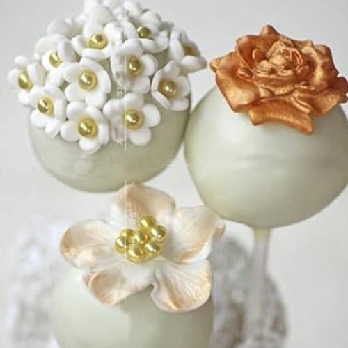 Vista 20 de KALAIEN 3 moldes para pastel de fondant de flores, margarita, flor de rosa, pequeño floral para fondant de chocolate, arcilla polimérica y jabón