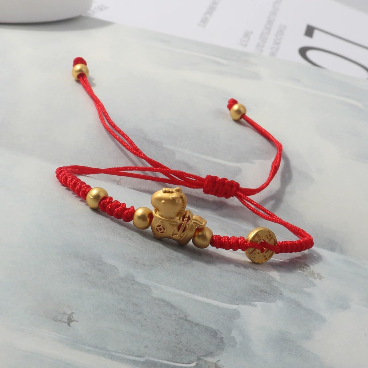 Lucky Horse Red String Bracelet Chinese Zodiac Horse Sign New Year Rope Braided Bracelet - Image 2