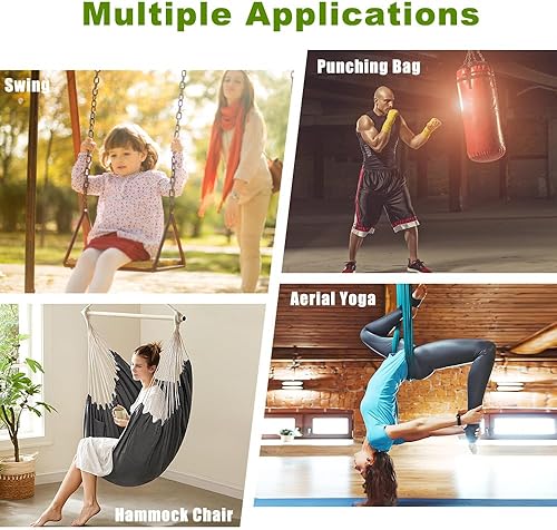 Miniatura 7 de Dolibest Heavy Bag Hangers Brackets, Punching Bag Hangers, Heavy Bag Ceiling Mount for Body Weight Strength Training Systems, Aerial Yoga Swing &