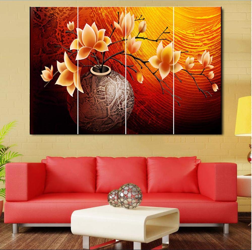 Peinture à l'huile rétro Union 4 toile de décoration vintage pour salon et chambre