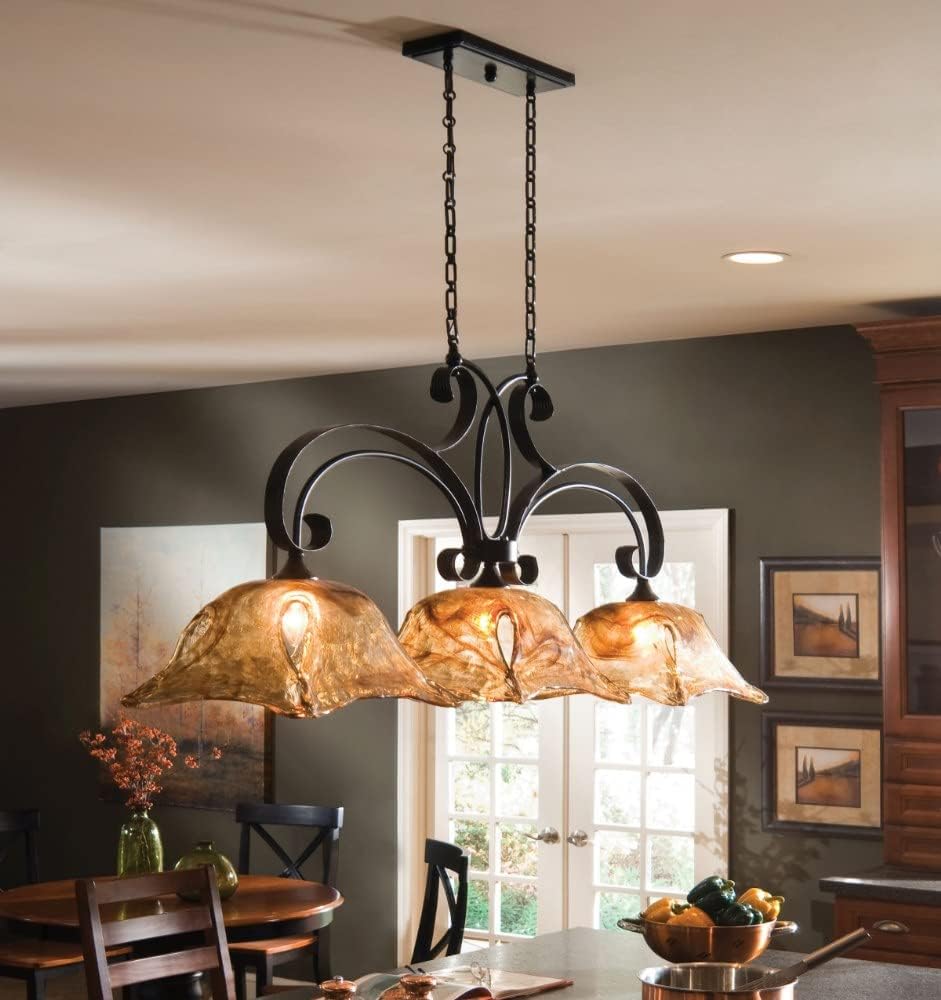 3 Light Kitchen Island Transitional Kitchen Island Lights 208-Bel-603462