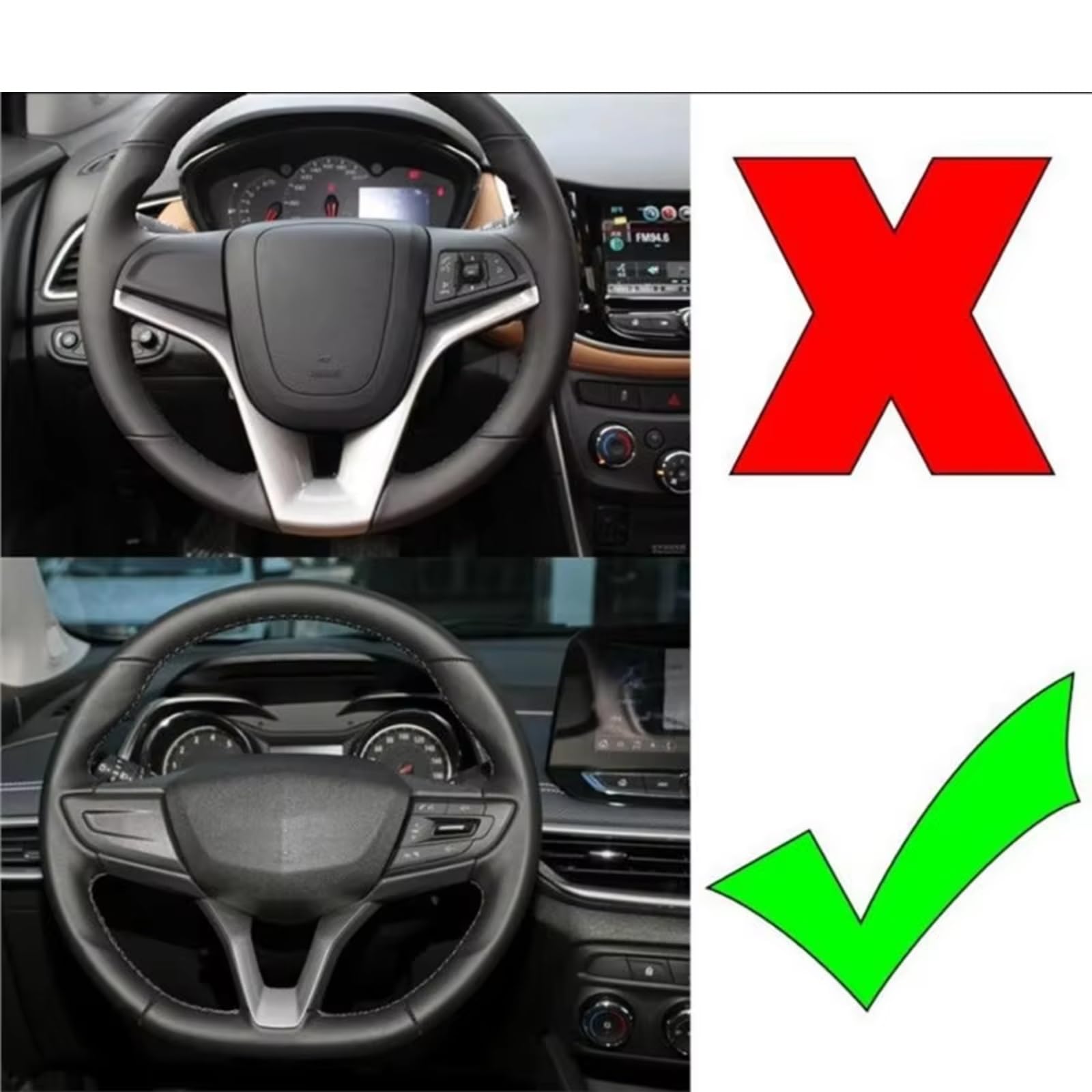 Compatible Con Chevrolet Para Trax Para Tracker 2019-2023 Juego Interruptores Volante Multifuncionales Botón Teléfono Volumen Control Crucero Automóvil Piezas volante(Black Right front)