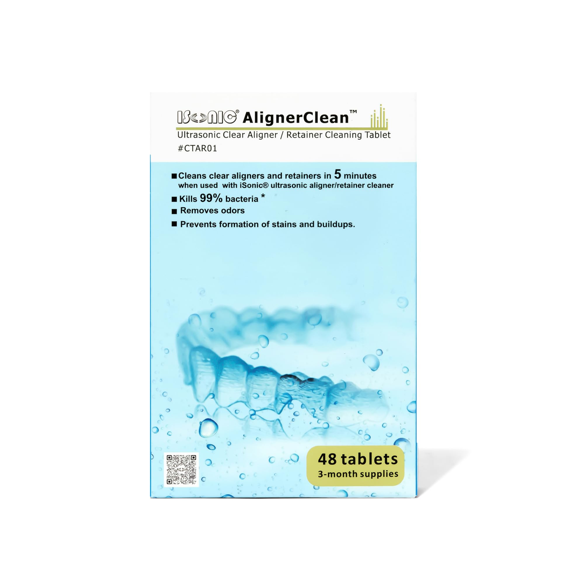 iSonic AlignerClean Denture Retainer Cleaner Tablets, 48 Count
