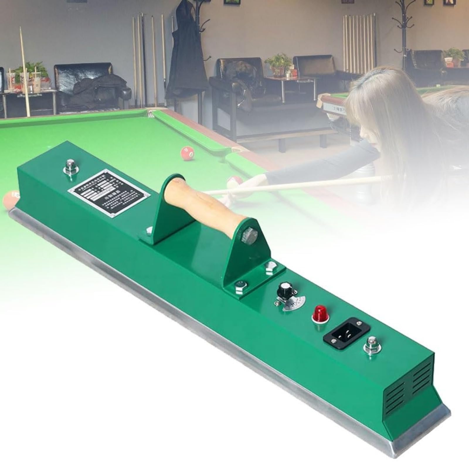 YXZQLOZ Adjustable 670mm Pool Table Iron - Thermostatic Heating, Smooth Aluminum Alloy Base, Dual Vent Design for Billiard Halls, Clubs, and Home Playrooms