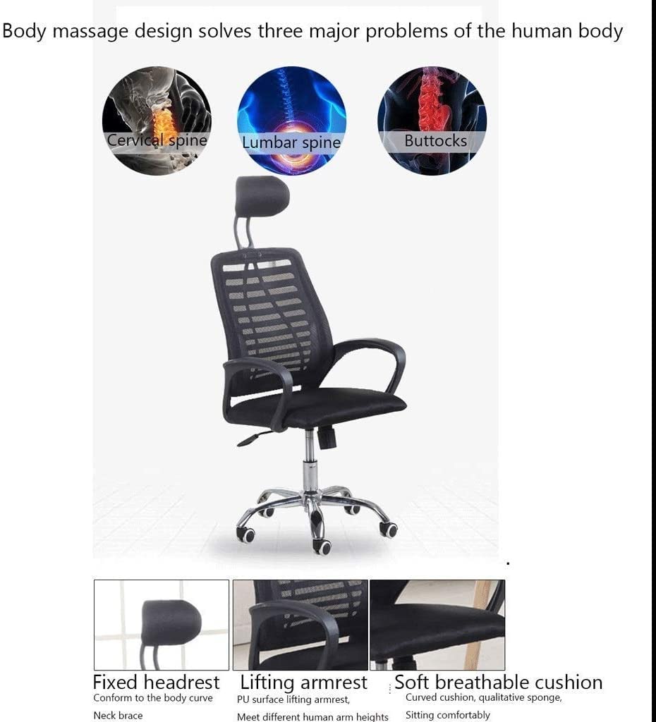 Ergonomiczne krzesło biurowe z wysokim oparciem, z siatką, obrotowe, do pracy i gier, wygodny fotel