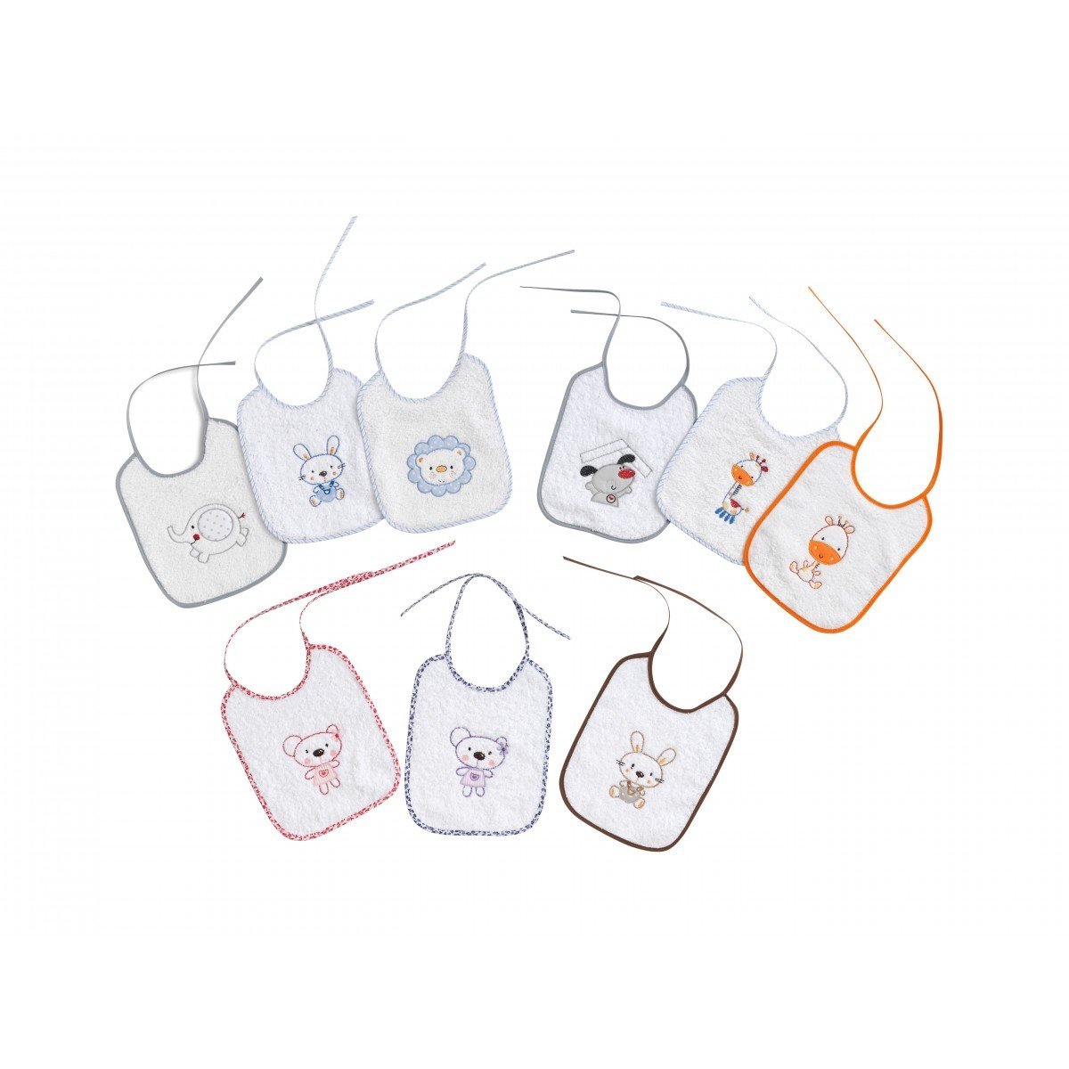 Interbaby 00146 – Pack of 12 Terry Bibs 20 x 25, Unisex