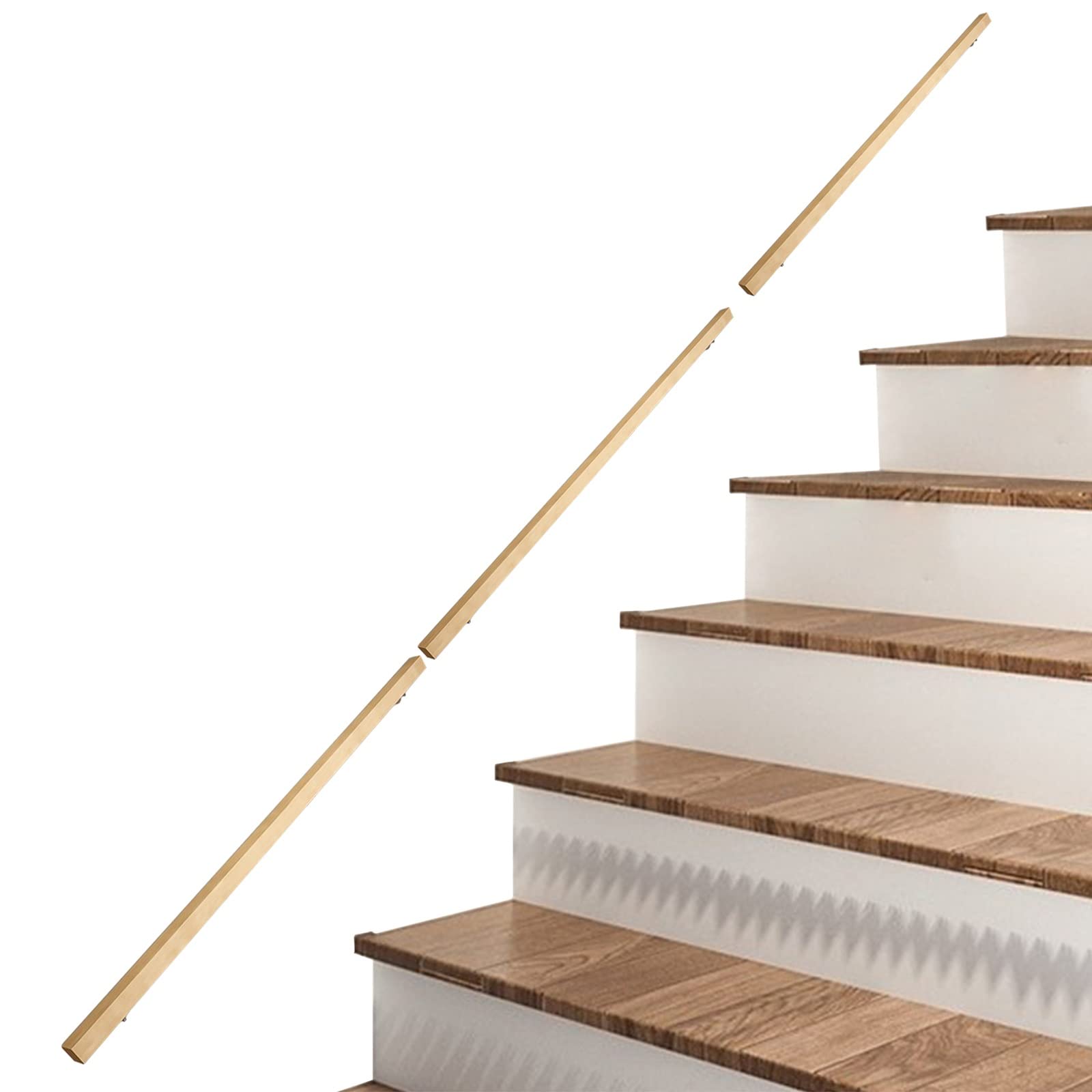 Rampe escalier bois massif premium design carré 4m
