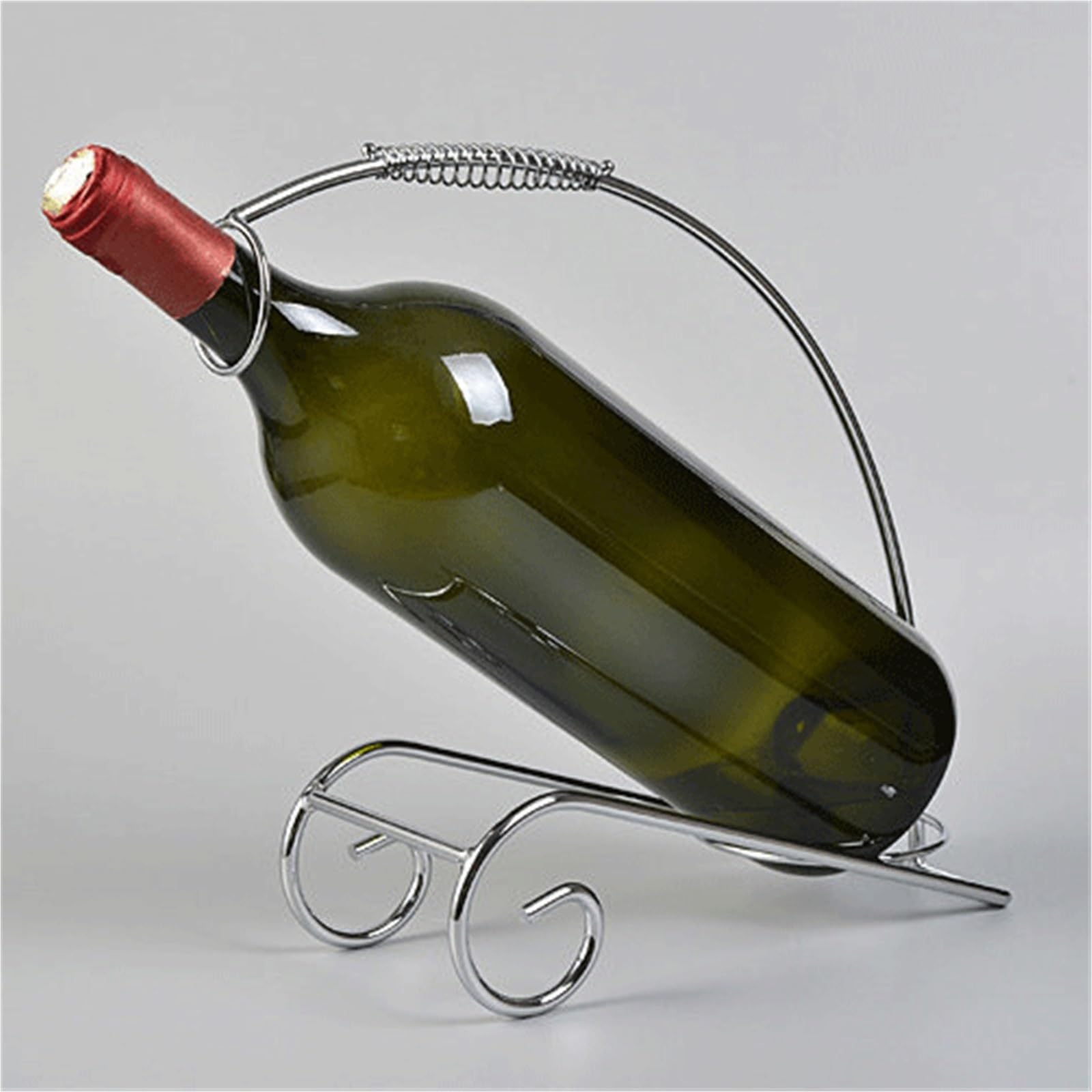 Półka do przechowywania Przenośny stojak na wino z kutego żelaza do salonu