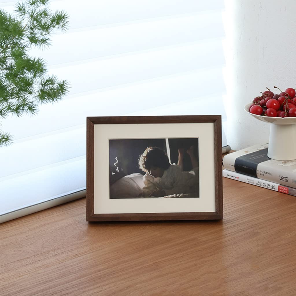 Czarny Walnut Wood Osiem-calowy Prostokątny Drewno Litego Drewno Proste Ramka na zdjęcia Ramka na zdjęcia Ramka na zdjęcia Piękny