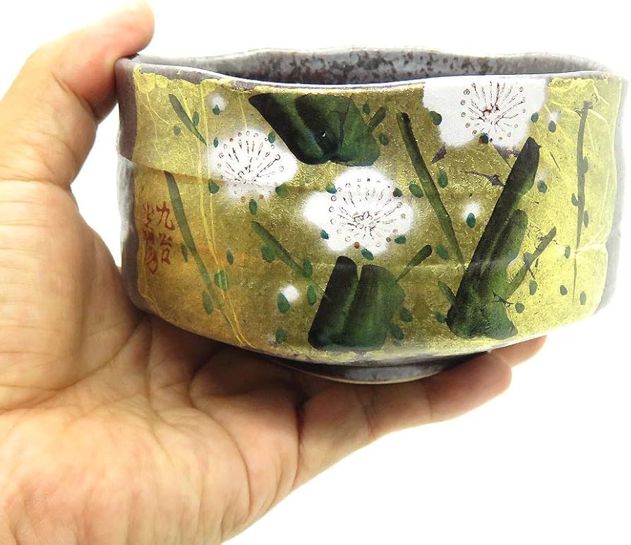 Amazon｜九谷焼 抹茶碗 金箔梅 陶器 茶器 茶道具 日本製｜抹茶碗