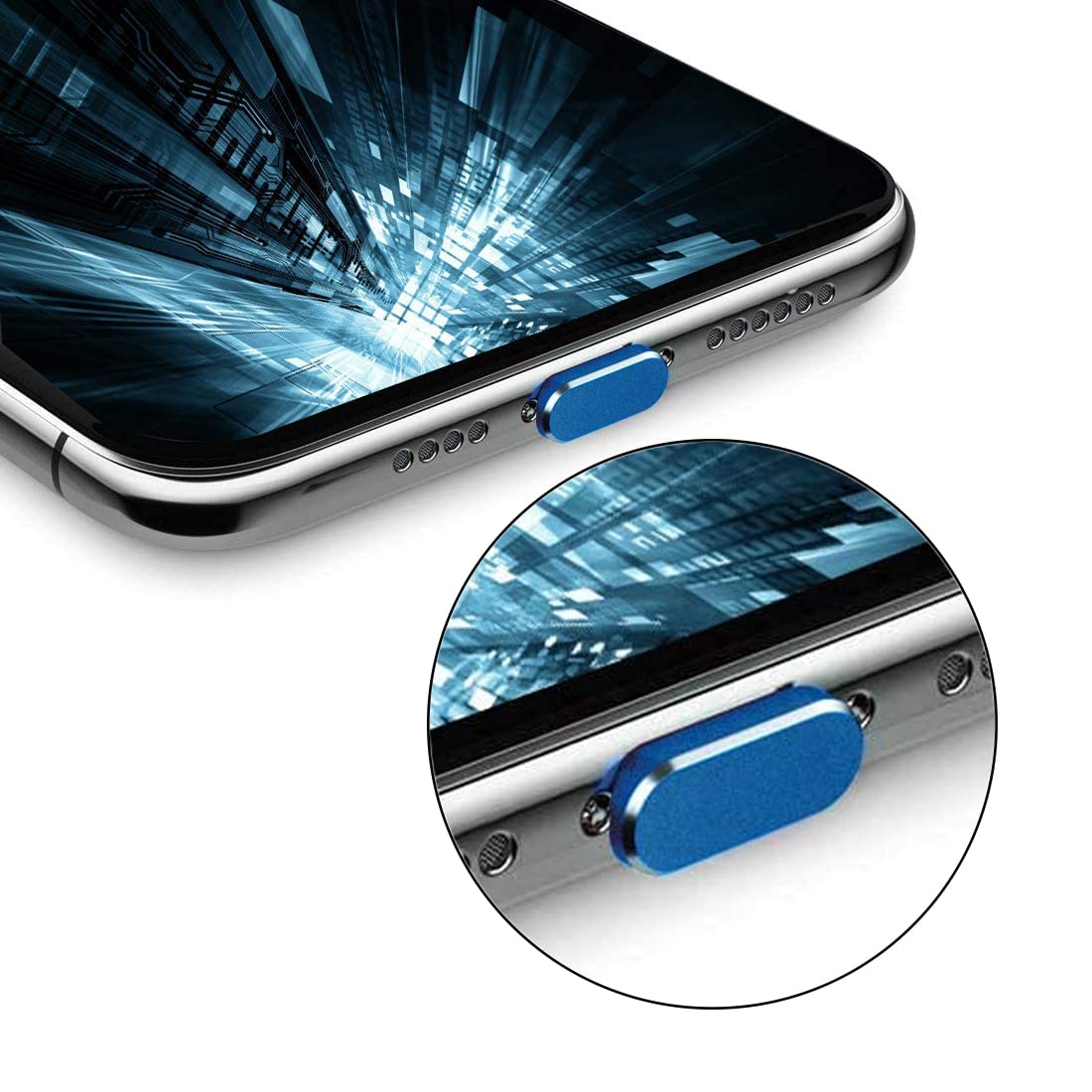 Kit 13 Pezzi Tappi Antipolvere USB-C E Coperture Altoparlanti Per IPhone 17/16/15 – Con Spazzole E Pasta Detergente