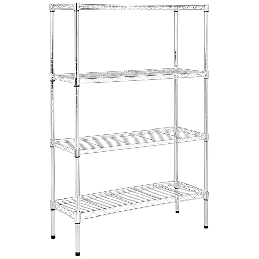 MockWares Basics Four Tier Steel Shelf Chrome
