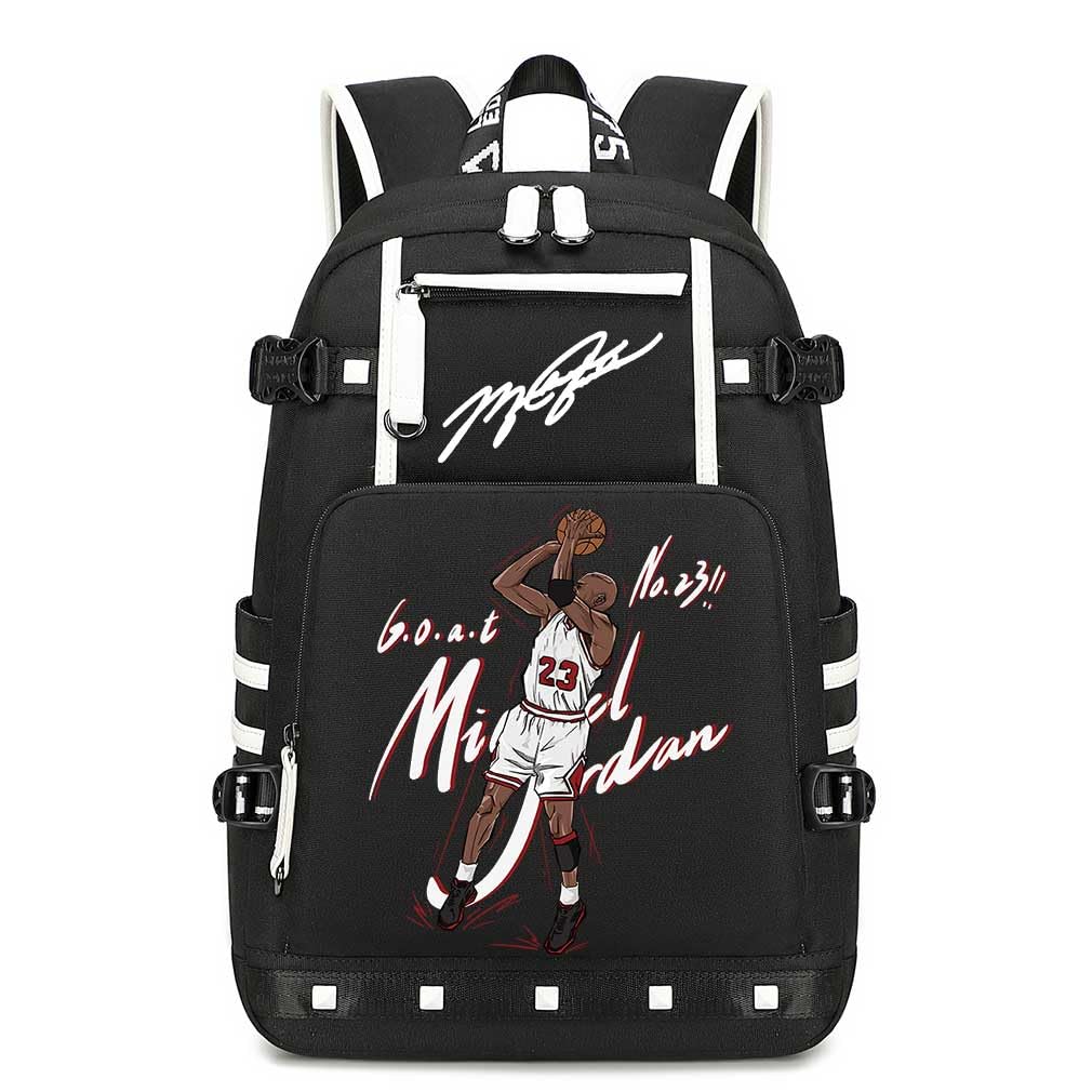 buluuoor Basketball Star 23 Athletes Laptop Backpack Student Backpack Men Women Ultra Light Travel Bag (Black1)