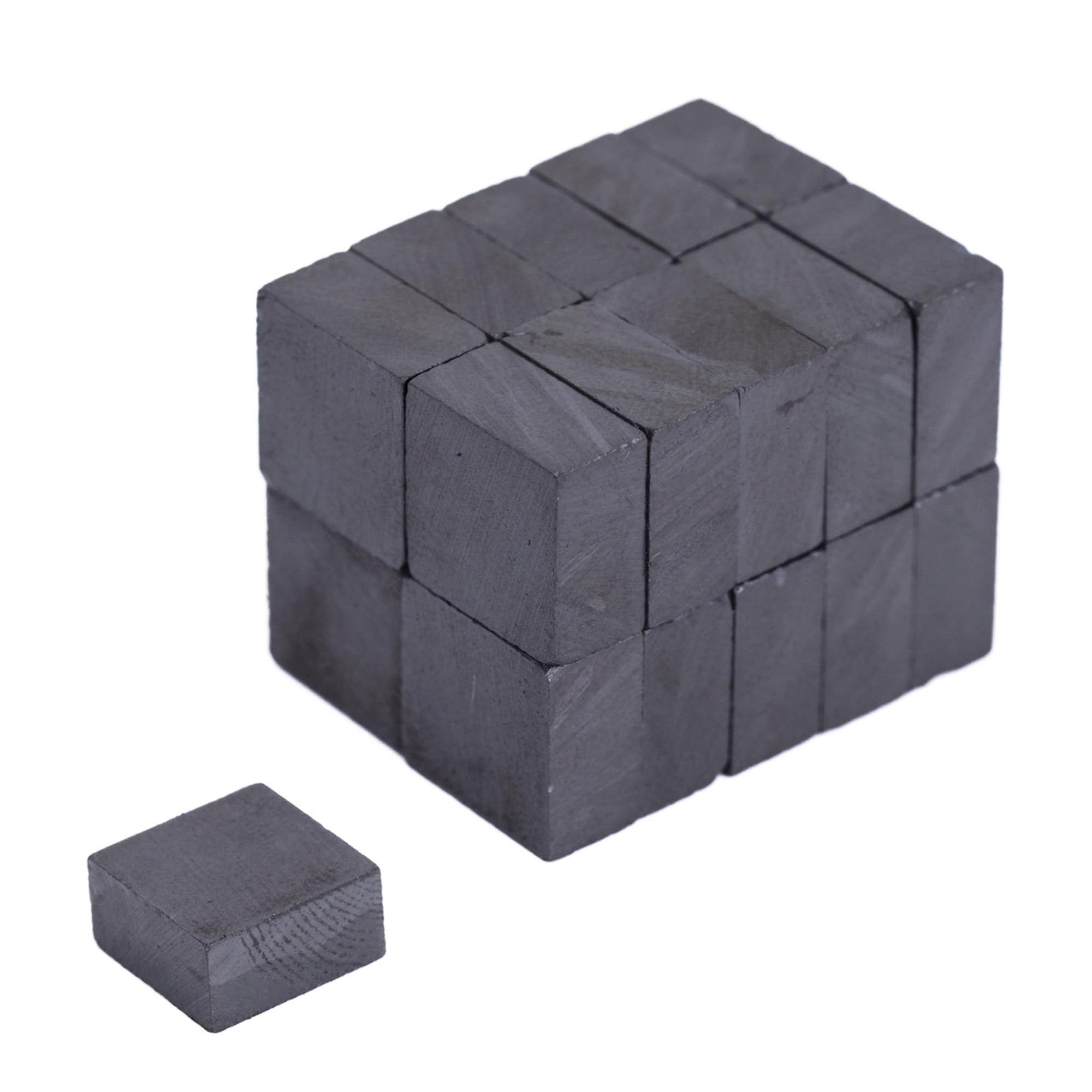 Y10 Ferrite Magnets for Arts, Crafts, Model Making, DIY and Hobbies - 10mm x 10mm x 5mm thick - 0.18kg Pull - Pack of 20