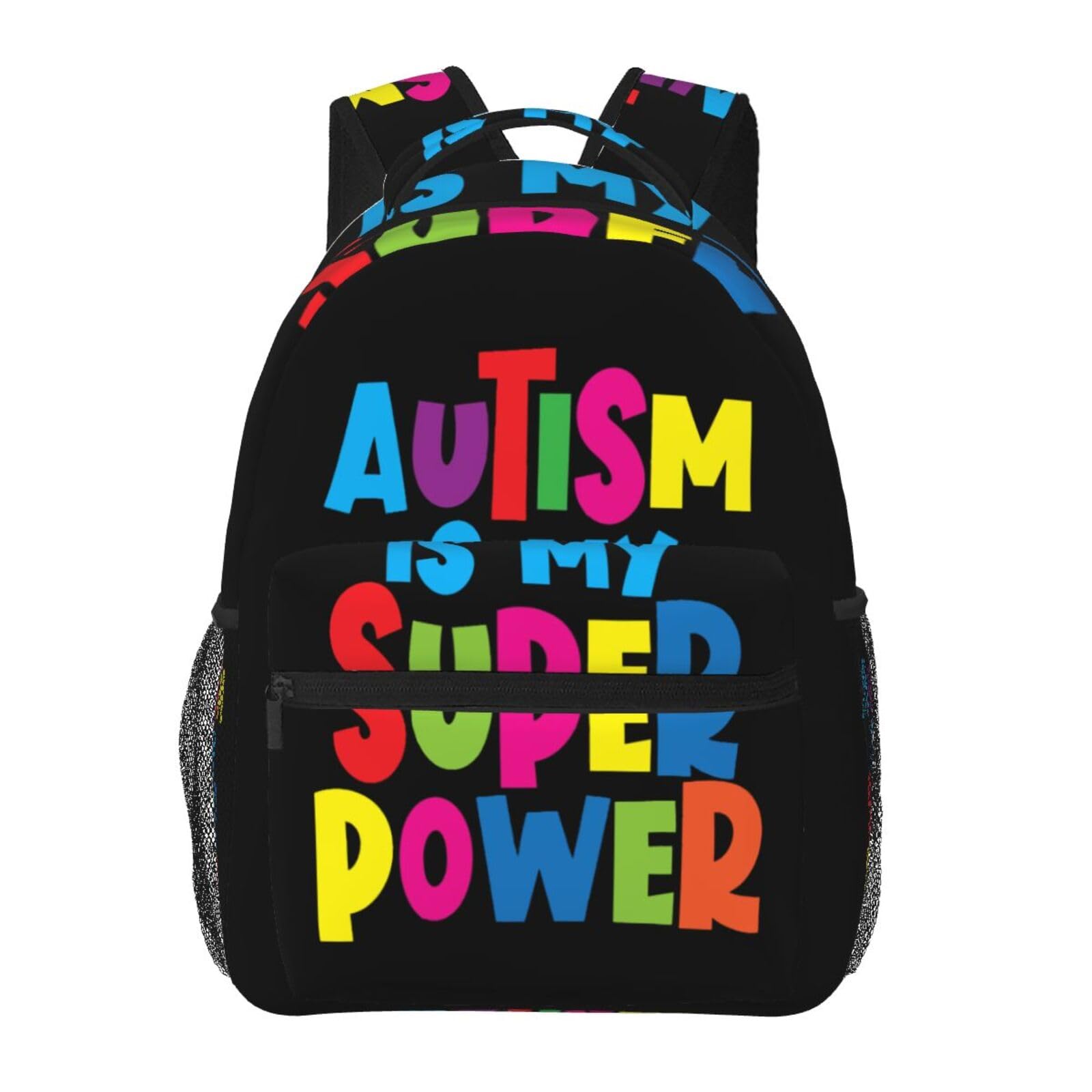 Mochila para portátil "Autism Is My Super Power" para lucir con orgullo en el instituto 7