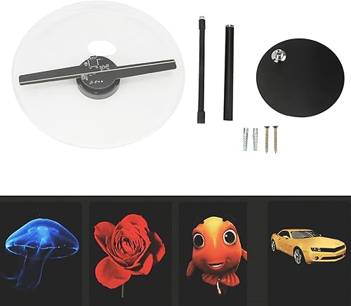 Miniatura 5 de Ventilador holográfico 3D, ventilador de holograma de ojo desnudo de 11.8 in, ventilador LED de visualización publicitaria, proyector holográfico