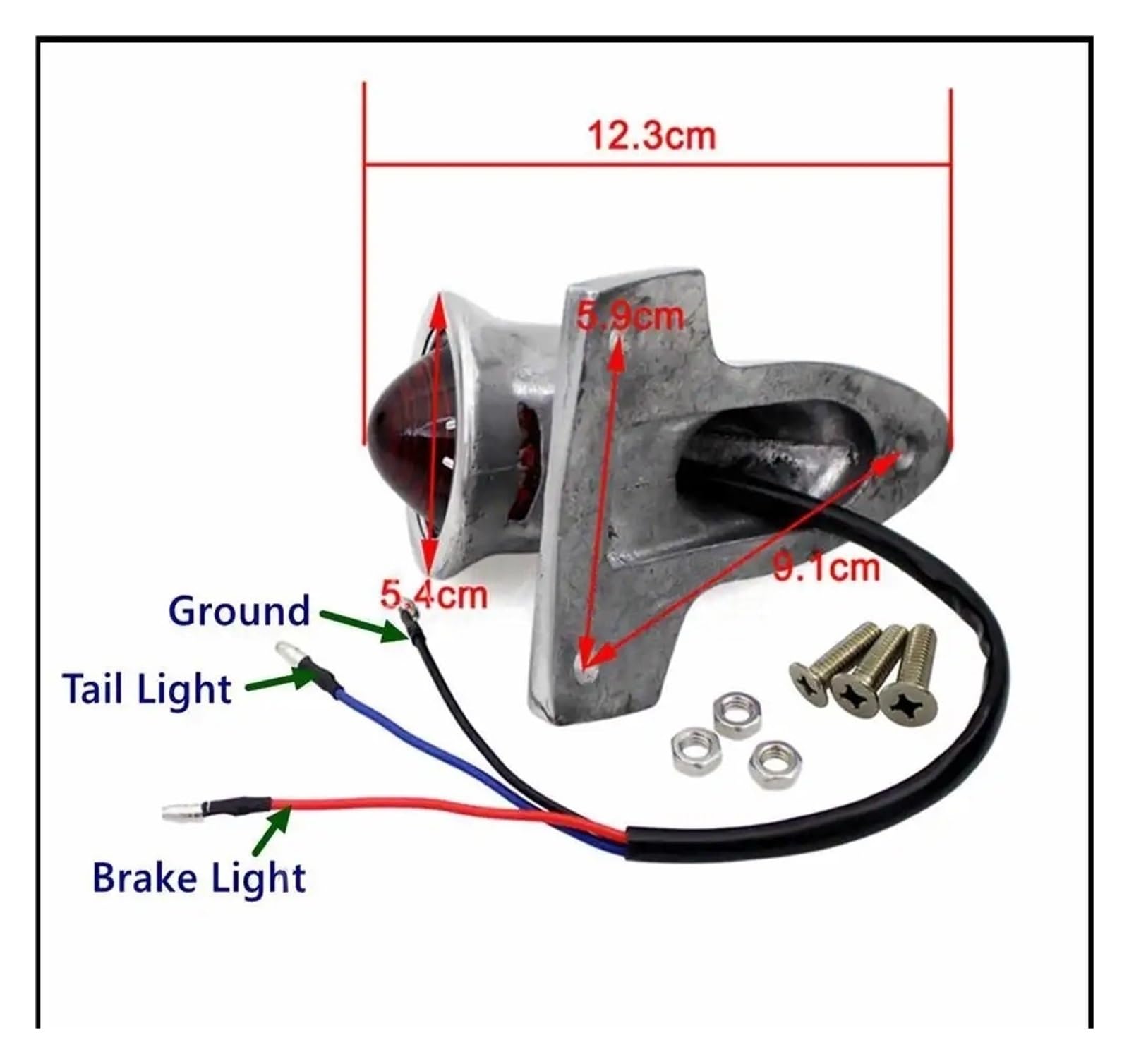 Luces traseras LED universales para Motocicleta Harley Slim, luz Trasera de Freno, Luces traseras de Freno