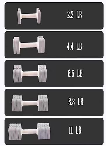 Miniatura 5 de Juego de mancuernas ajustables, pesas para mujer, patente D988438S