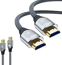 Cabo Hdmi 2.1 8K Ultra Full HD - 144Hz, Áudio e Vídeo, Computador, Televisão, PS5, 2 Metros - Premium®