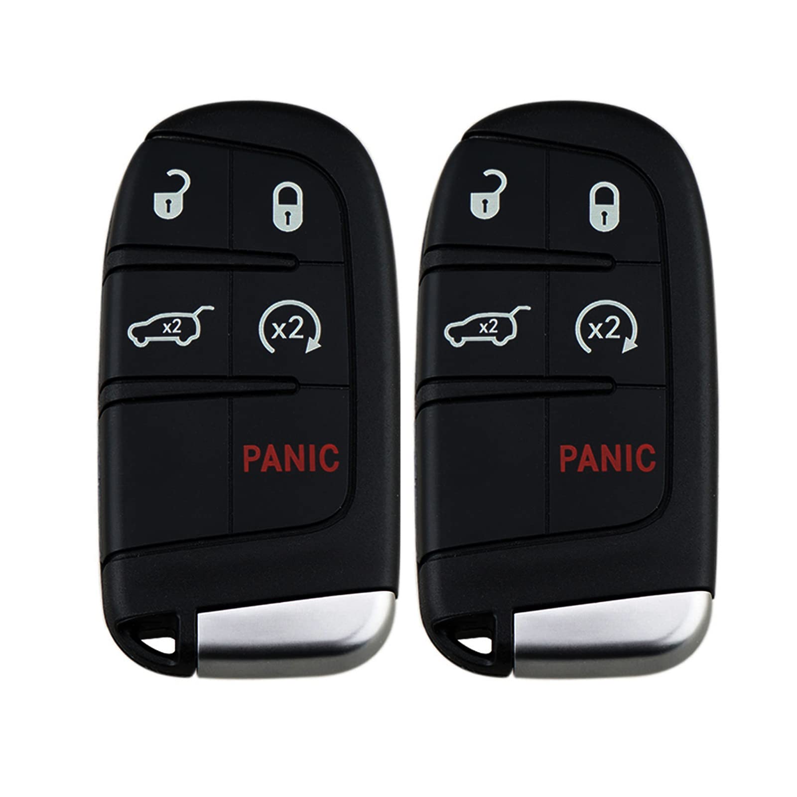 Keyless Key Fob Remote Control Replacement for 2014 - 2022 Jeep Grand Cherokee M3N-40821302 433MHz 5 Buttons(2 Pack)