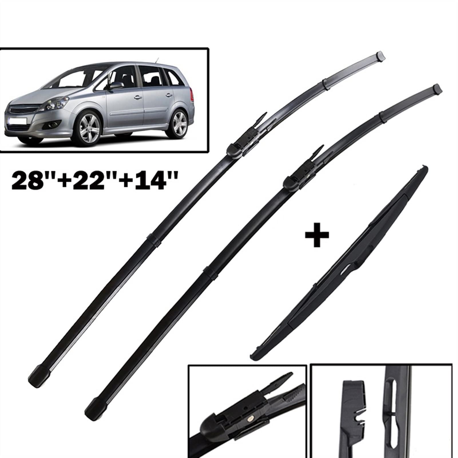 Per Opel Zafira Tourer C Parabrezza Anteriore Spazzole Tergicristallo Tergicristalli 2012 2013 2014 2015 2016 2017 2018 2019 2020 Set Spazzole Tergicristallo