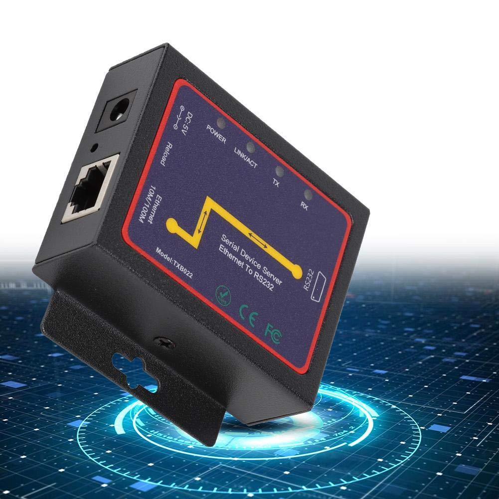 BT-N2000RS RJ45 a RS232 Servidor Serie Individual, Puerto RS-232/485/422 Convertidor a TCP/IP Ethernet, Conexión de Red Adaptable 10/100/1000Mbps(EU)