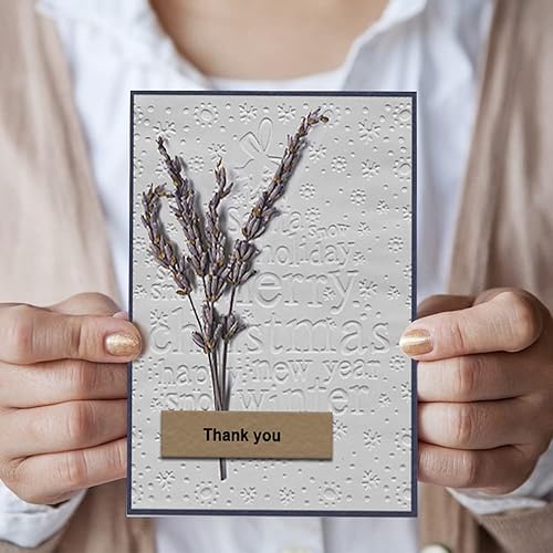 Miniatura 9 de Estivaux Carpetas en relieve de cascabel de Navidad 3D para hacer tarjetas, palabras de Navidad, carpetas de plástico en relieve con bombilla de