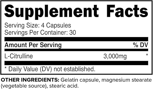 Miniatura 2 de Primaforce L-citrulina 3000mg, 120 cápsulas, 30 porciones