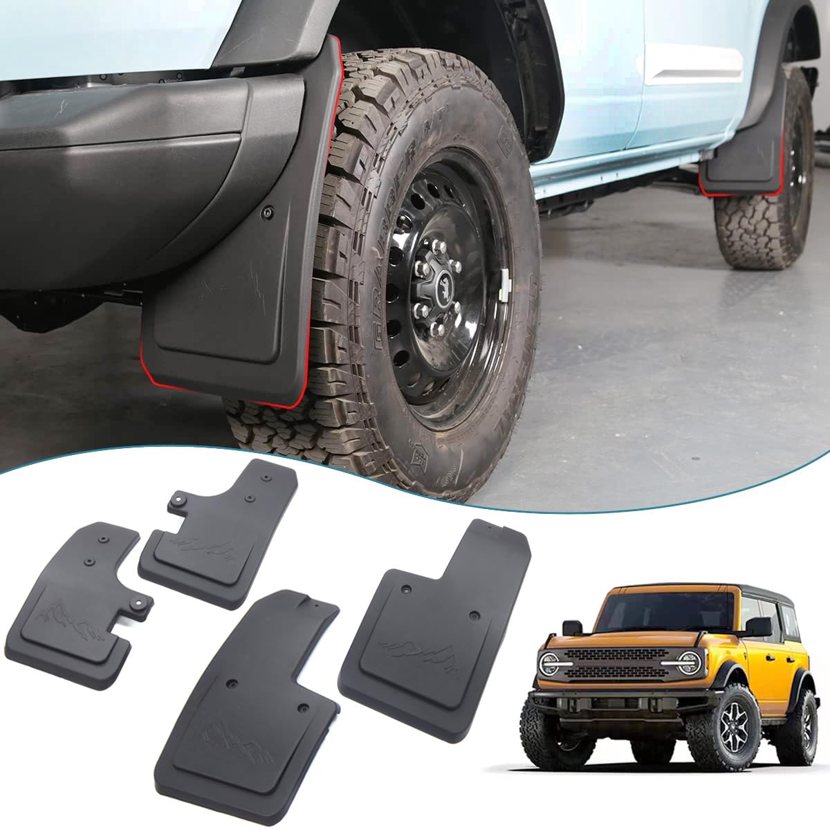 Fits 21-26 Ford Bronco 2/4 Door Front Axle Plug Crash Bar End Caps Front Axle Plug Tpe - View #10