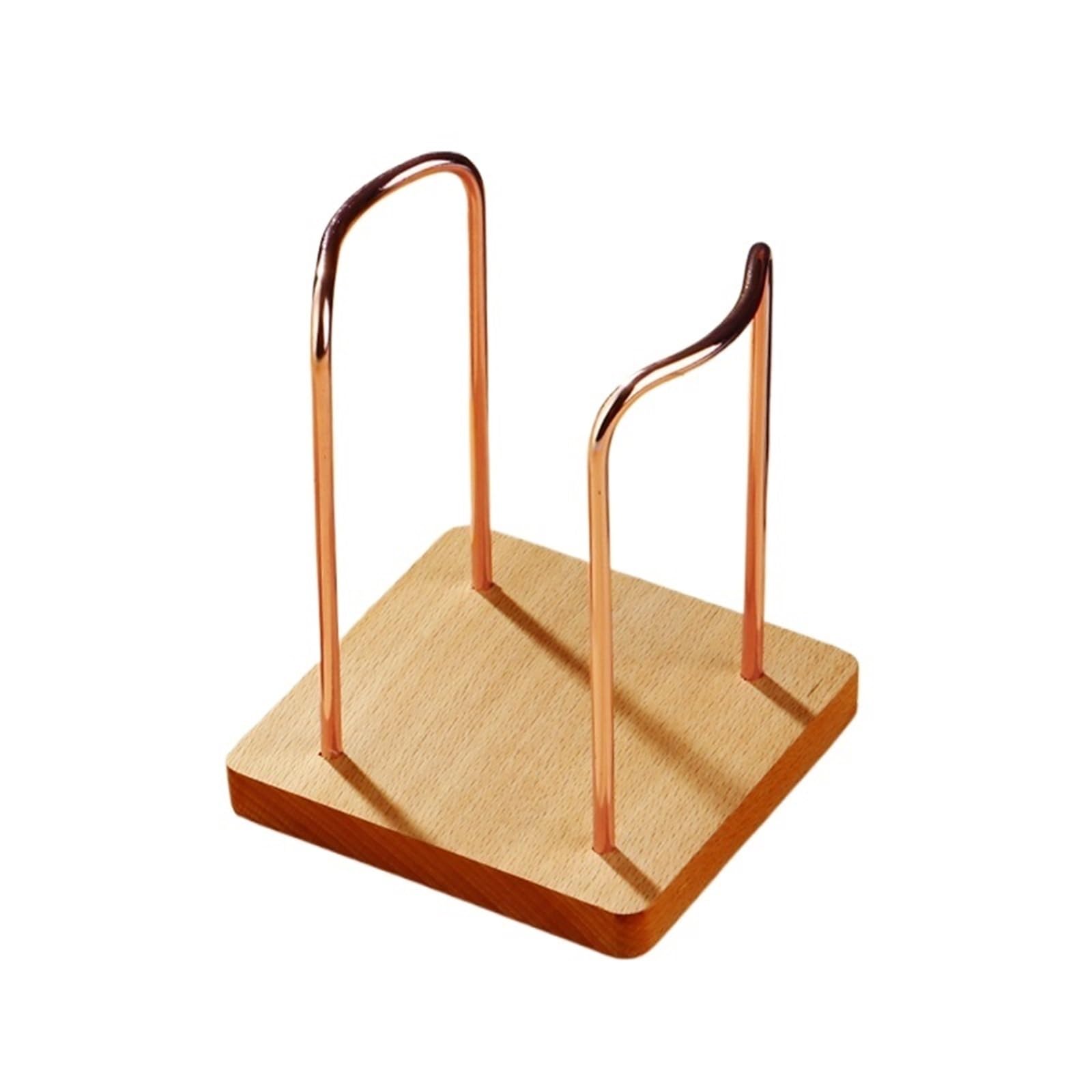ZUGLQYSX Cup Storage Holder Water Tea Cups Dispenser Rack Shelf with Wooden Base Mug Display Stand Home Organizer for Cup Storage(Beech Rose Gold)