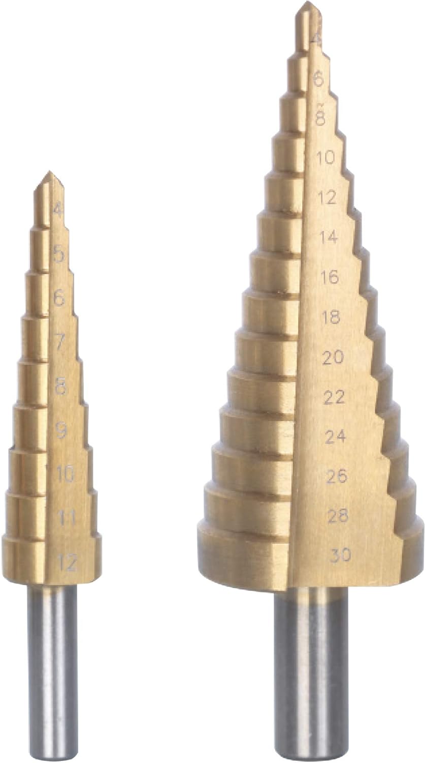 Ribitech 06100 HSS Steel Step Cone Drill Bits Set of 2