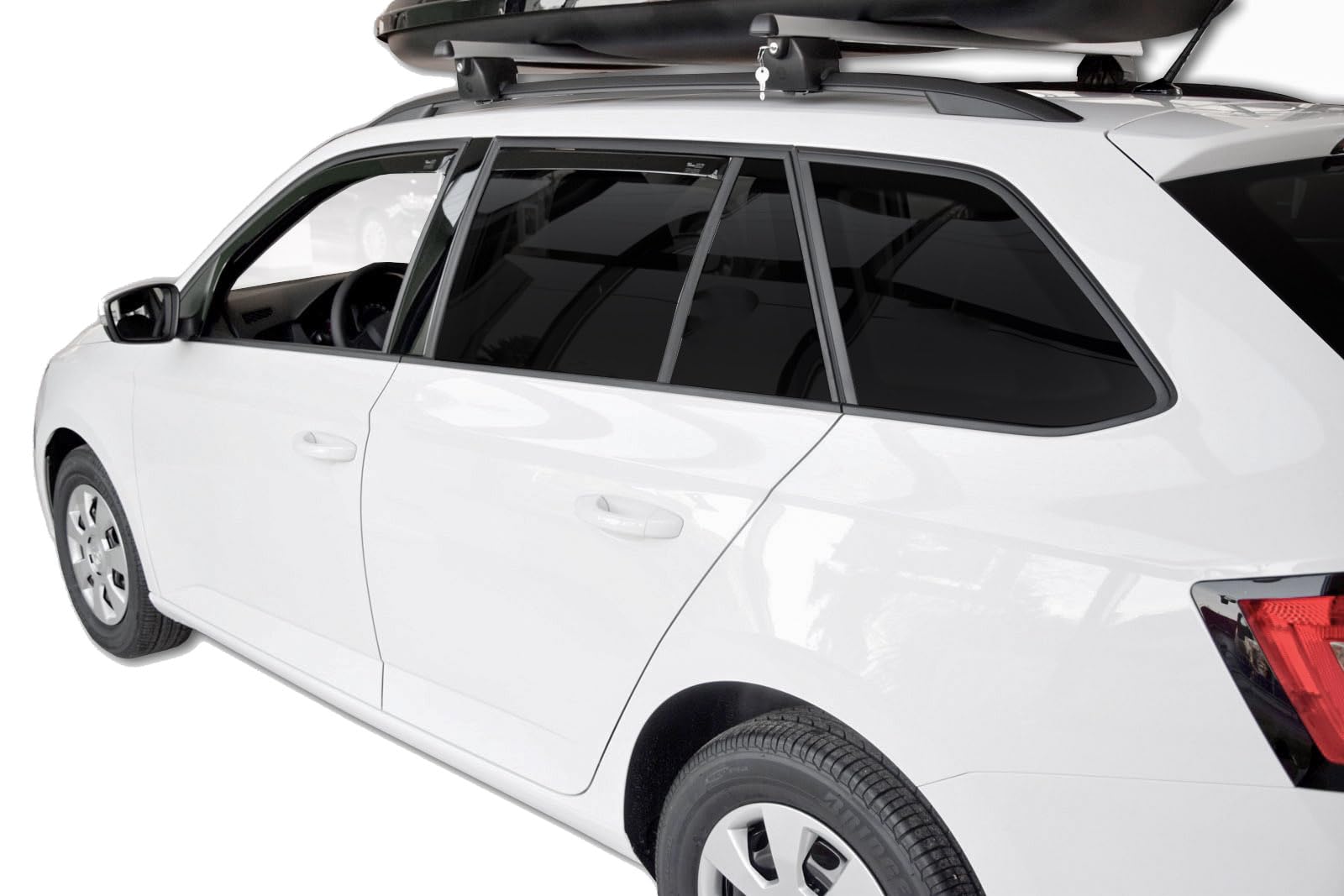 J&J AUTOMOTIVE Deflettori d'Aria per Skoda Fabia 3 5-Porte Berlina/Wagon 2014-2021, Set da 4 Pezzi, Nero Fumé Oscurato Heko