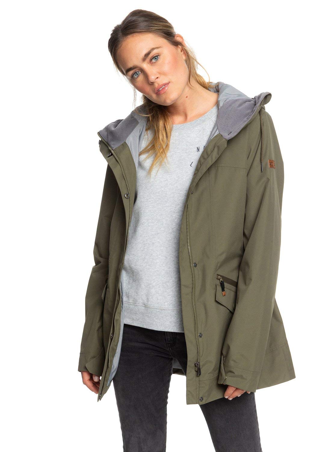 Roxy SNOW Women's Stellar Spindye Jacket, Ivy green, S