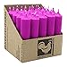 Produktbild luterna Stabkerzen aus Paraffin, 100/22 mm, Aubergine, KERZENFARM HAHN, Brenndauer ca. 4h, 25 Stück pro Verpackung