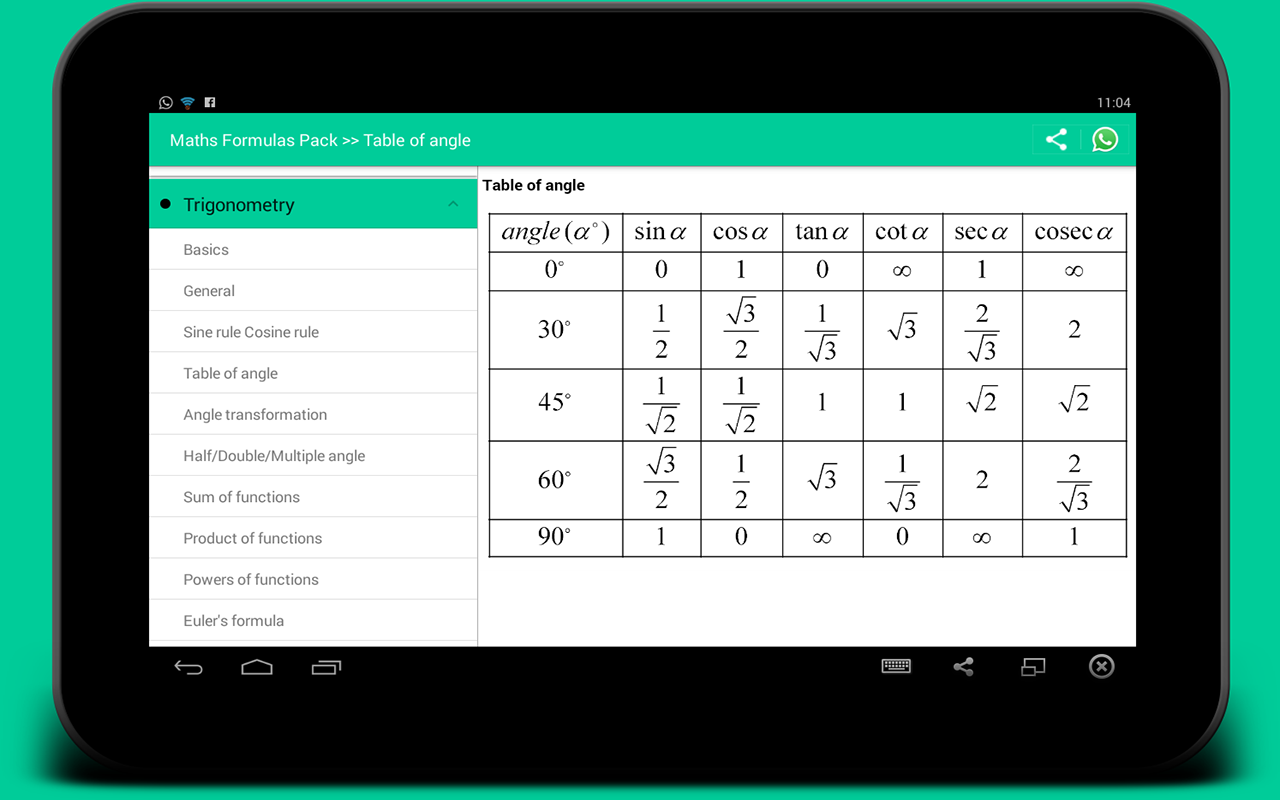 Maths formulas for Engineering - App on Amazon Appstore
