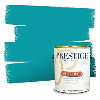 PRESTIGE Paints Interior Paint and Primer In One, 1-Gallon, Eggshell, Comparable Match of Valspar* Cool Rain*