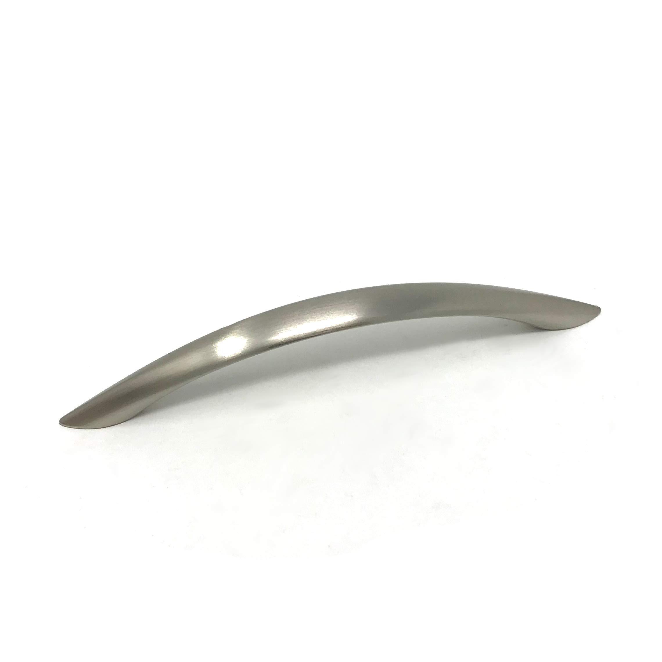 Brushed Nickel Modern Slim Kitchen Cabinet Bow Handle 128mm Door Drawer Pull Furniture Bathroom Wardrobe from B&Q