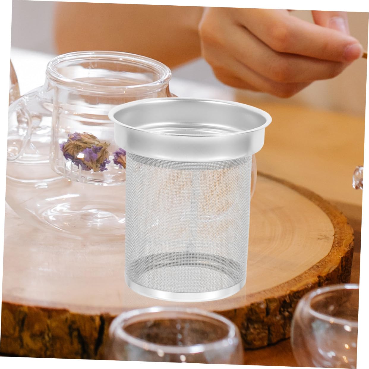 ERINGOGO Colador de Té de Acero Inoxidable Infusor de Malla Fina Reutilizable para Sueltas Filtro Resistente y Duradero para Teteras y Tazas