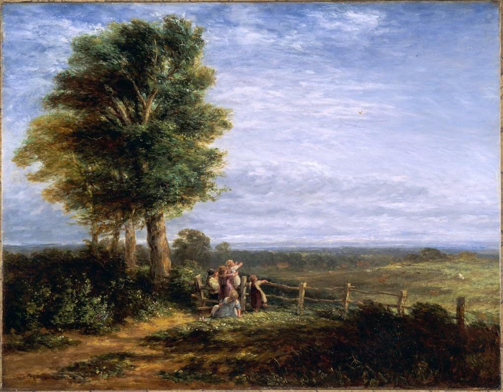 Cuadro en lienzo de la alondra de David Cox para decoración de dormitorio 60x90cm 5
