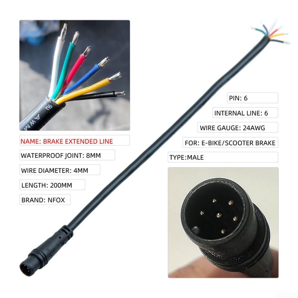Connettore impermeabile a 6 pin, perfetto per connessioni bici elettriche (maschio a 6 pin)