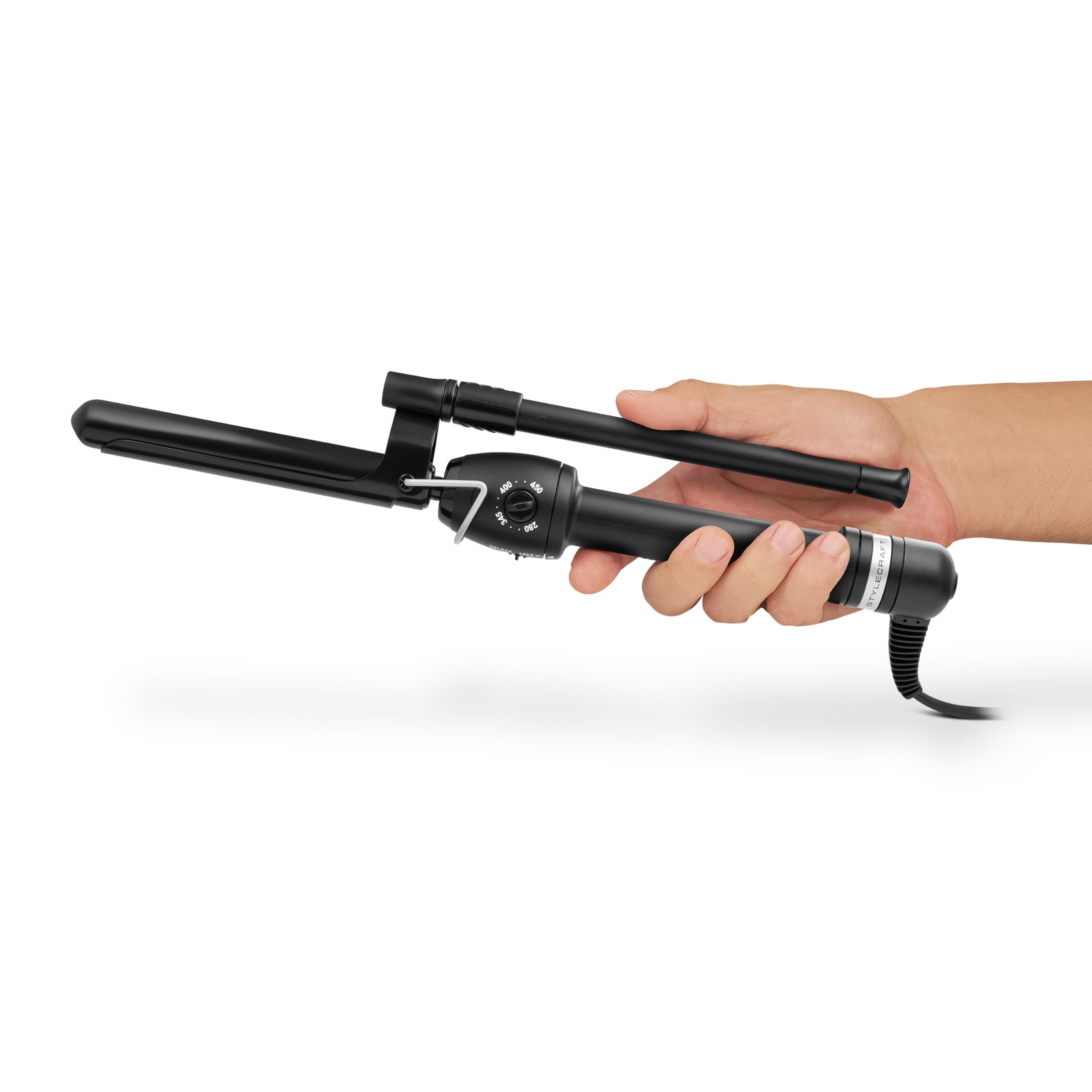 Stay-Temp - Plancha rizadora Marcel de oro negro de 3/4 pulgadas 3